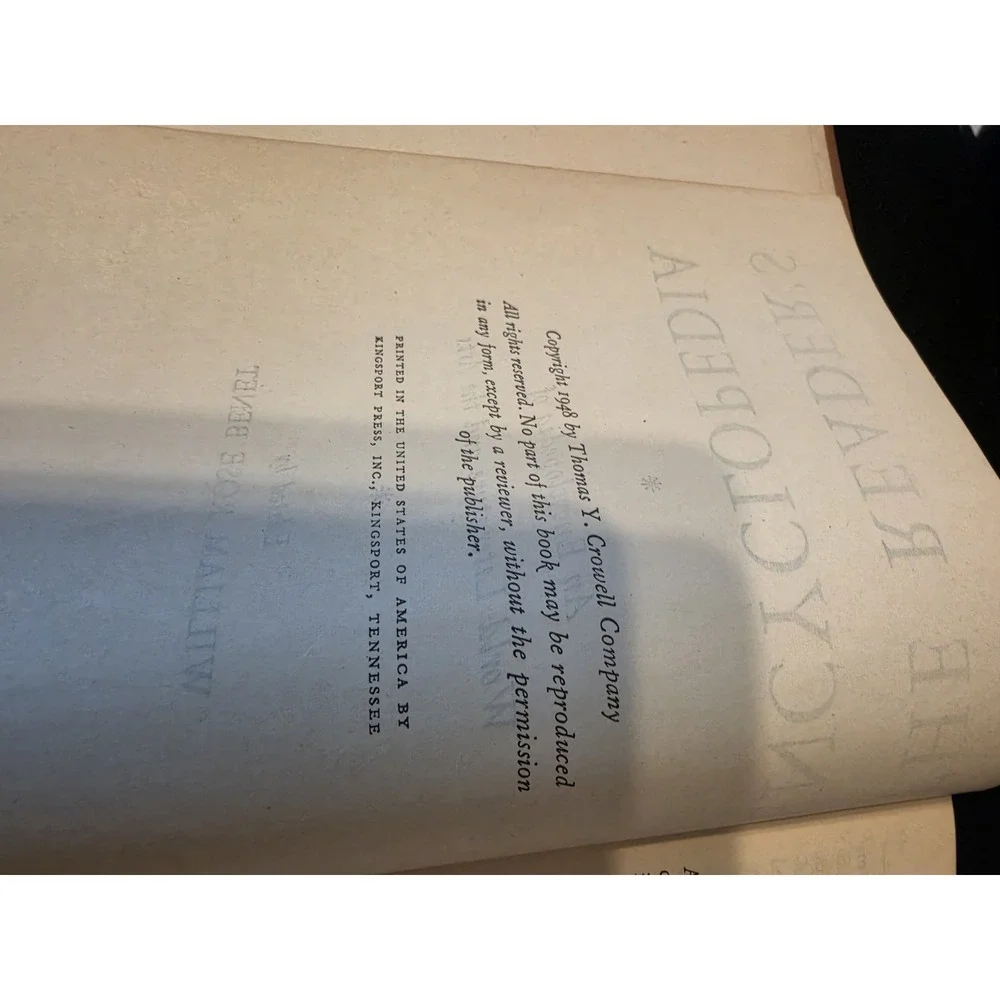 The Readers Encyclopedia, World Literature & Arts William Rose Benet 1948